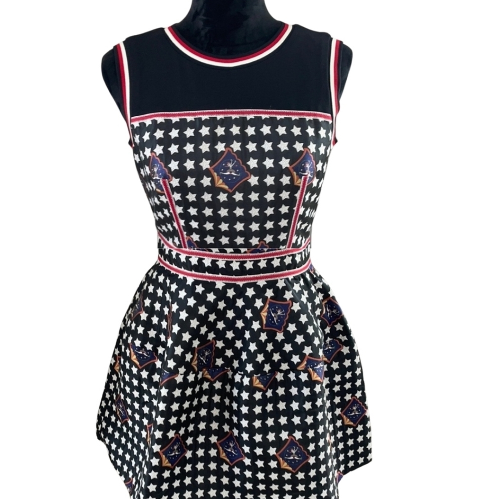 Black and white star dress medium